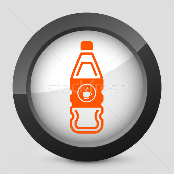 Elegant orange glossy icon Stock photo © Myvector