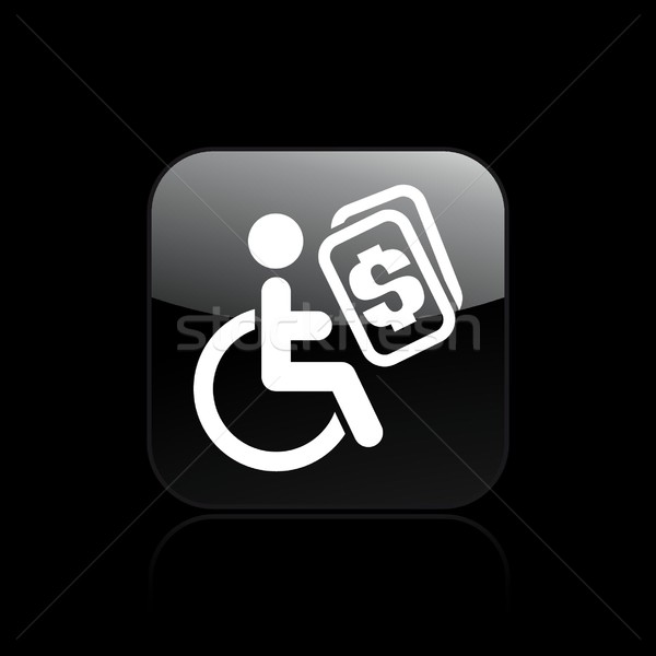 Handicap Symbol deaktiviert isoliert Illustration Stock foto © Myvector