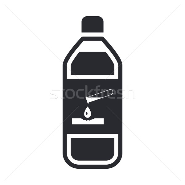 Gevaarlijk fles icon chemische vloeibare verontreiniging Stockfoto © Myvector
