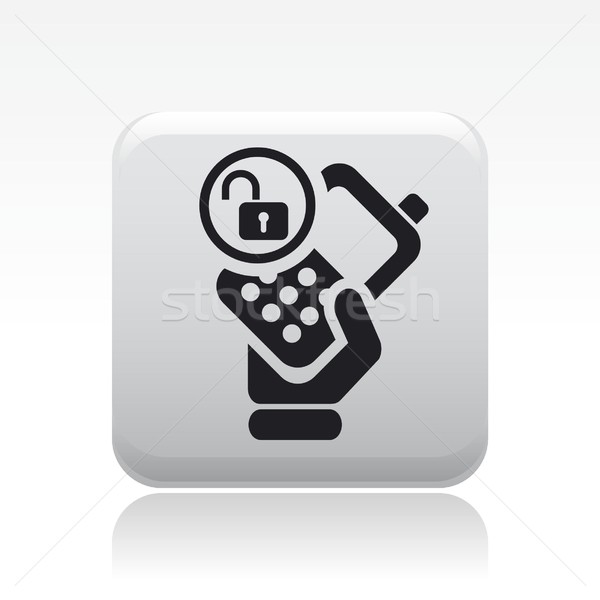 Unlocked phone icon Stock photo © Myvector