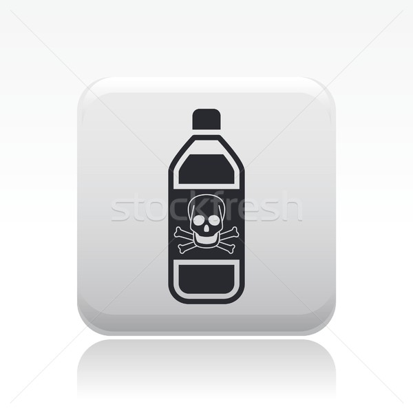 Gevaarlijk fles icon schedel vloeibare verontreiniging Stockfoto © Myvector