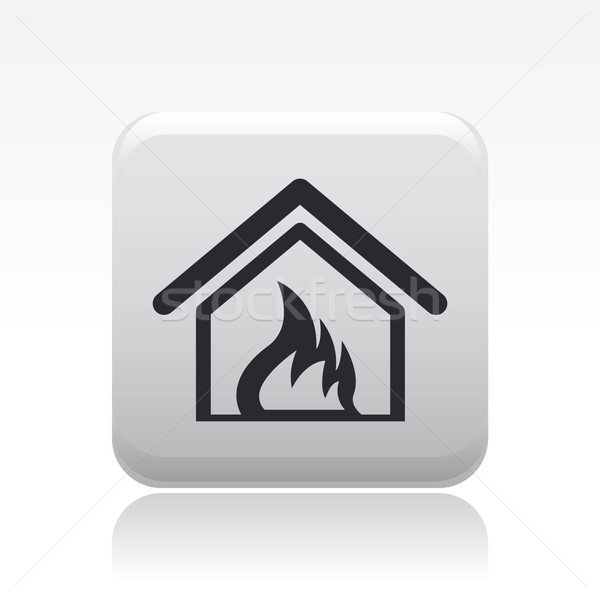 Casa ardor icono casa Foto stock © Myvector