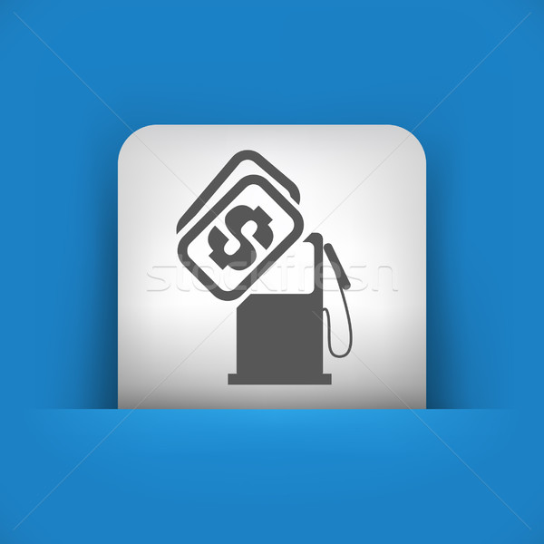 Blauw grijs icon kopen concept brandstof Stockfoto © Myvector