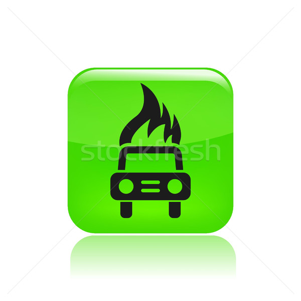 Car burning icon Stock photo © Myvector