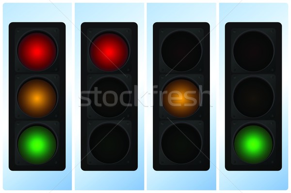 Traffic light icon Stock photo © Myvector