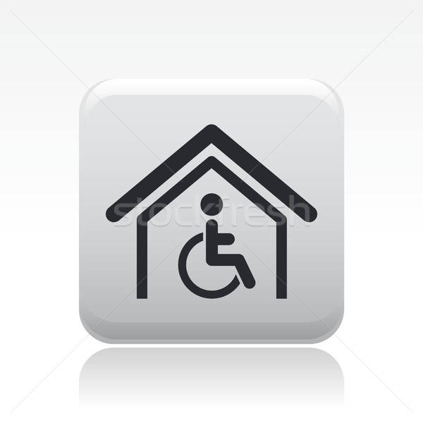 Desvantagem casa ícone casa inválido Foto stock © Myvector