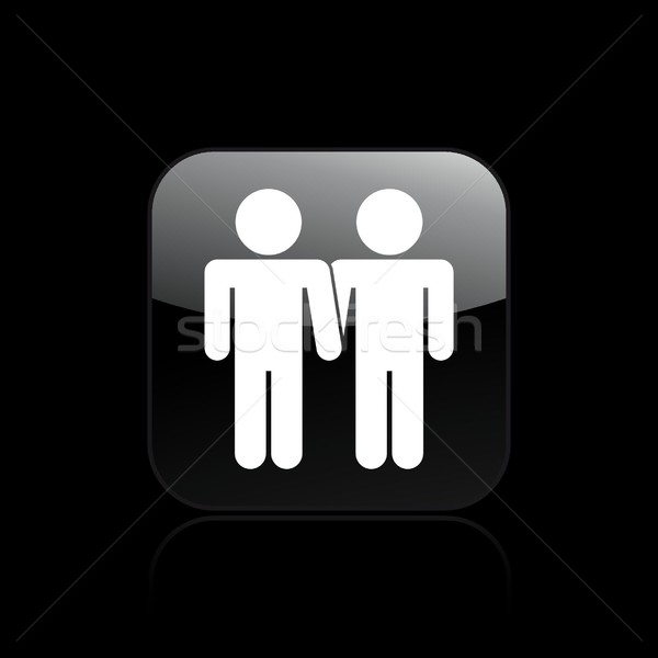 Homosexual socio Pareja icono Foto stock © Myvector