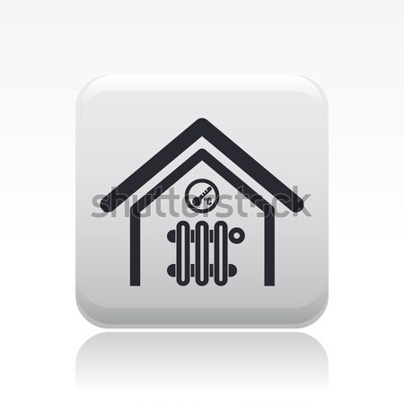 Azul icono casa habitación apartamento Foto stock © Myvector