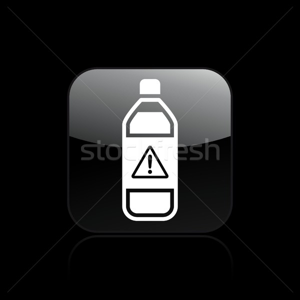 Gevaarlijk fles icon vloeibare verontreiniging label Stockfoto © Myvector