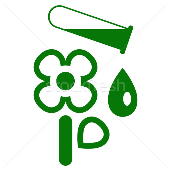 Blume Symbol chemischen Gartenarbeit töten natürlichen Stock foto © Myvector