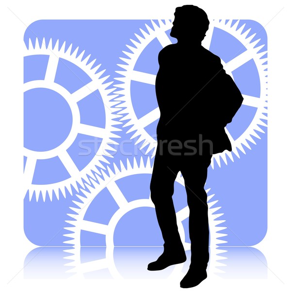 Thinking-man icon Stock photo © Myvector
