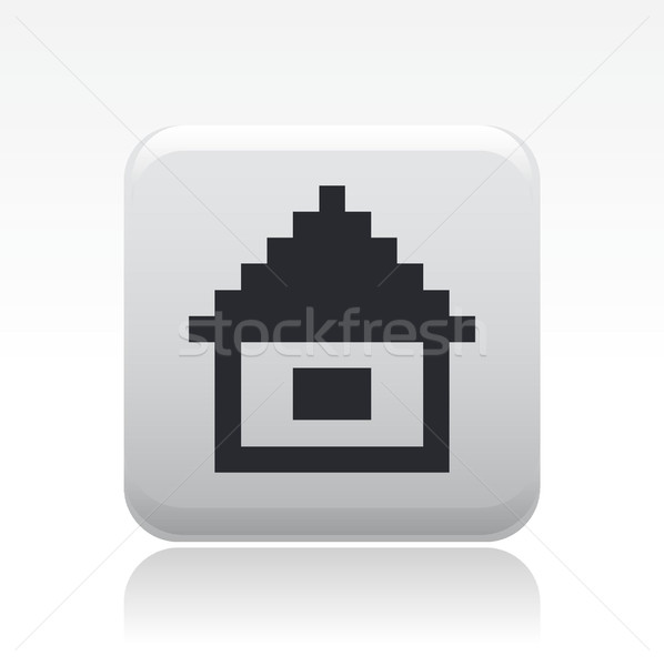 Pixel icône ordinateur maison fichier concept [[stock_photo]] © Myvector