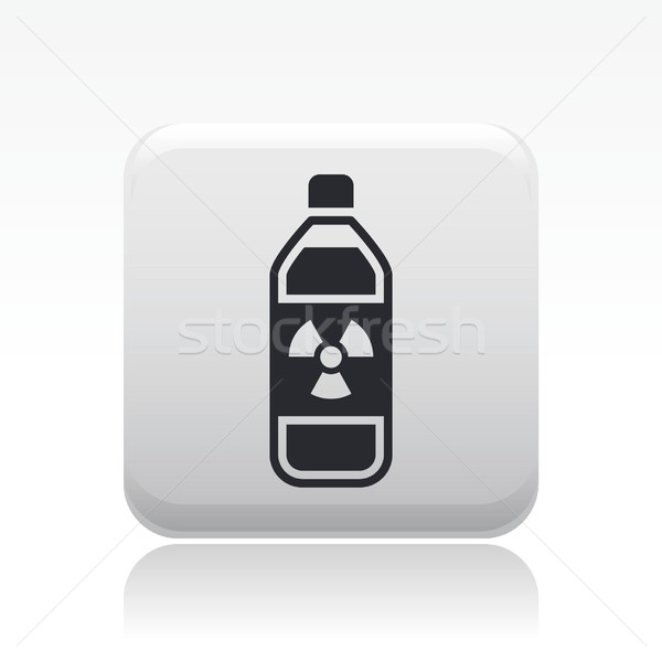 Foto stock: Radioativo · garrafa · ícone · segurança · indústria · laboratório