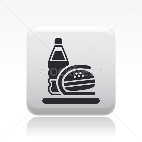 Fast-food bag icon Stock photo © Myvector