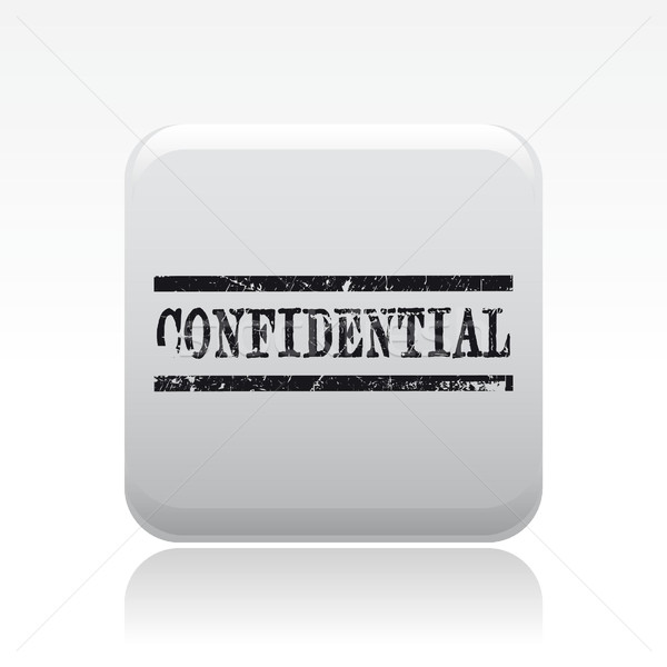 Confidentiel tampon icône Photo stock © Myvector
