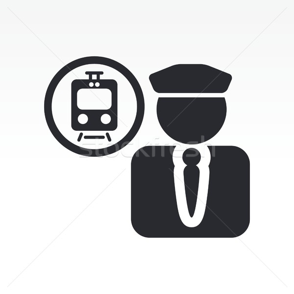 Train conductor icon Stock photo © Myvector