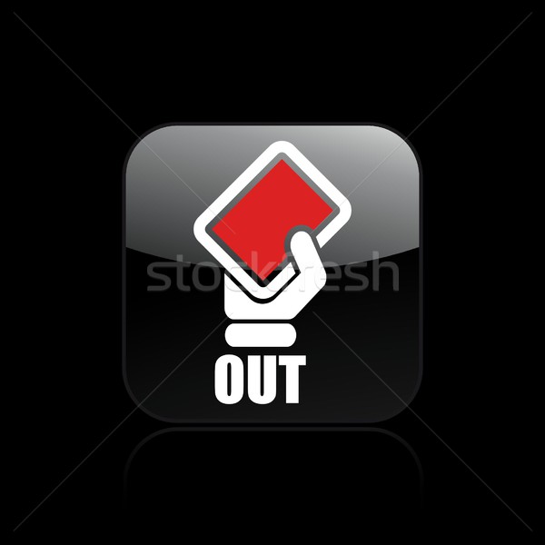 Vermelho etiqueta ícone jogo perigo conceito Foto stock © Myvector