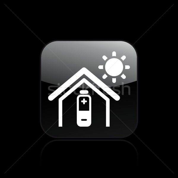 Otthon energia ikon nap fény lakás Stock fotó © Myvector