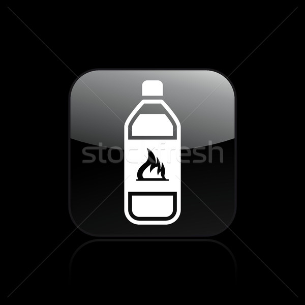 Zapalny butelki ikona płynnych niebezpieczeństwo Zdjęcia stock © Myvector