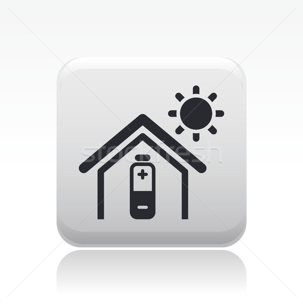 Bioenergía casa icono sol luz energía Foto stock © Myvector