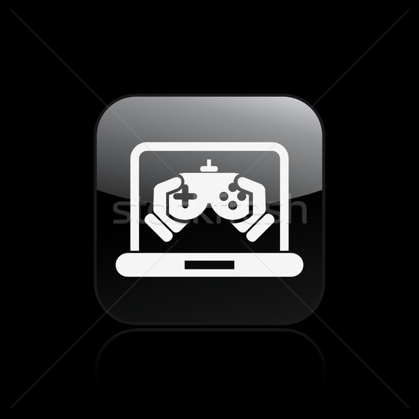 Joc video icoană acasă web joacă joc Imagine de stoc © Myvector