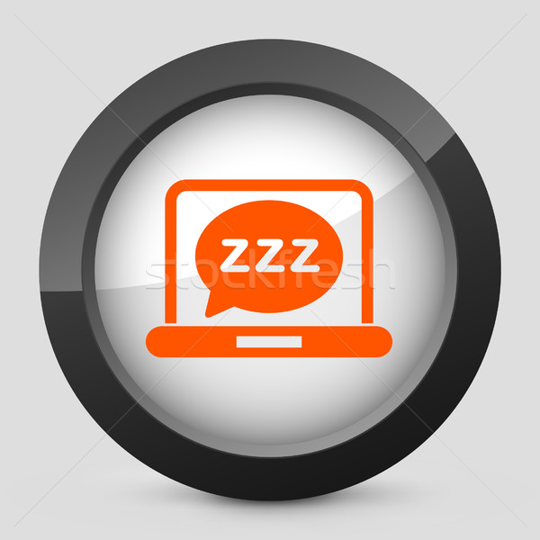 Elegant orange glossy icon Stock photo © Myvector