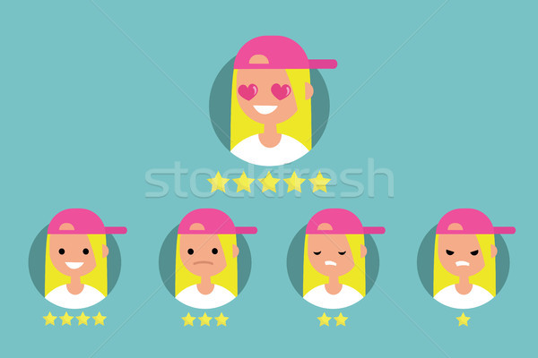 Star émotionnel portraits clipart [[stock_photo]] © nadia_snopek