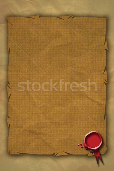 Vermelho cera selar grunge pergaminho papel Foto stock © naffarts