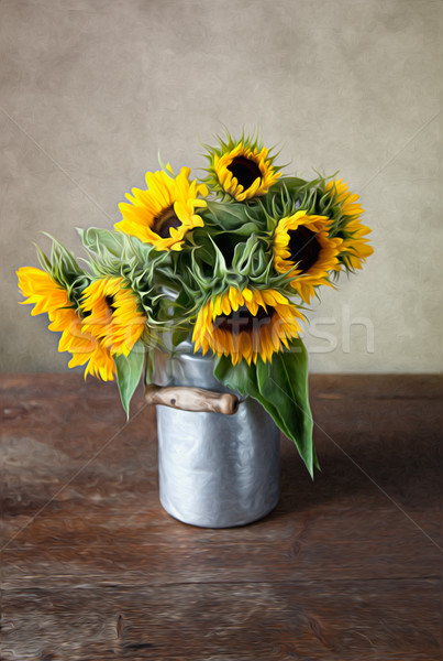 Sunflowers Painting Stock photo © nailiaschwarz