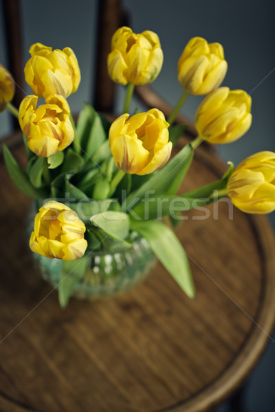 Still Life with Yellow Tulips Stock photo © nailiaschwarz