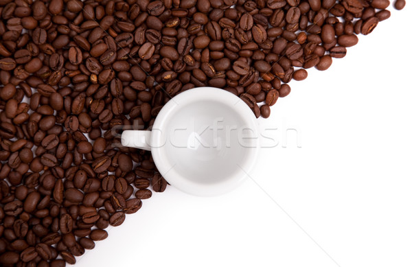 Cappuchino cup with beans Stock photo © nailiaschwarz