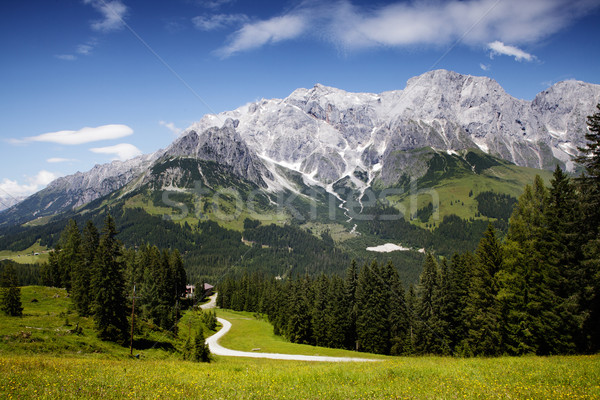 Berg Bereich Ansicht Berge Alpen Himmel Stock foto © nailiaschwarz
