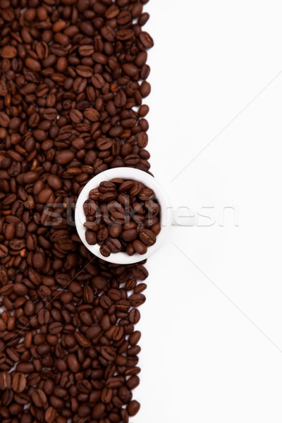 Cappuchino cup with beans Stock photo © nailiaschwarz