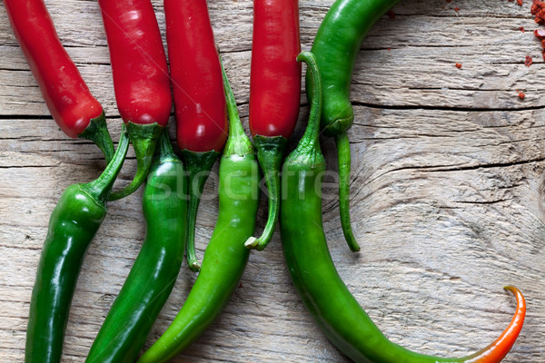 Red and Green Chili Pepper Stock photo © nailiaschwarz