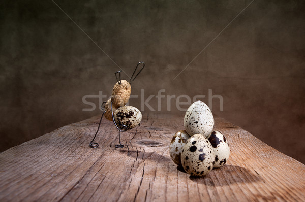 Simple choses lapin de Pâques arachide Pâques oeufs [[stock_photo]] © nailiaschwarz