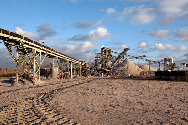 Open pit mining for sand and gravel Stock photo © nailiaschwarz