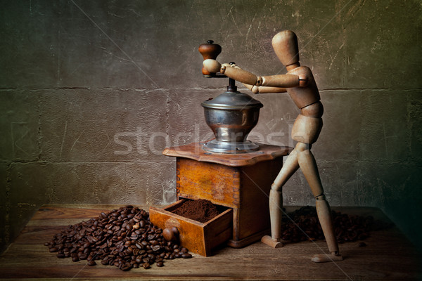 コーヒー 静物 グラインダー 人形 作業 ミル ストックフォト © nailiaschwarz