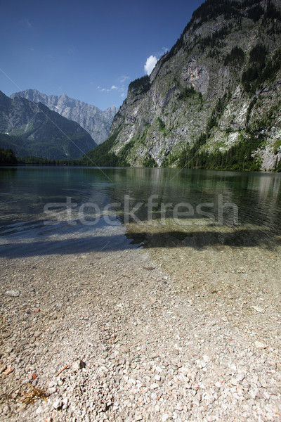 Au-dessus lac ciel soleil montagne bleu [[stock_photo]] © nailiaschwarz