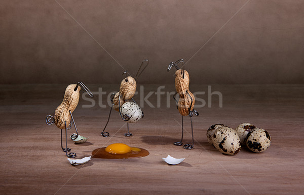 простой вещи Пасхальный заяц арахис Пасху яйца Сток-фото © nailiaschwarz