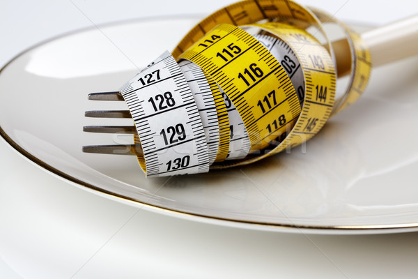 Diety widelec symbol masy redukcja Zdjęcia stock © nailiaschwarz
