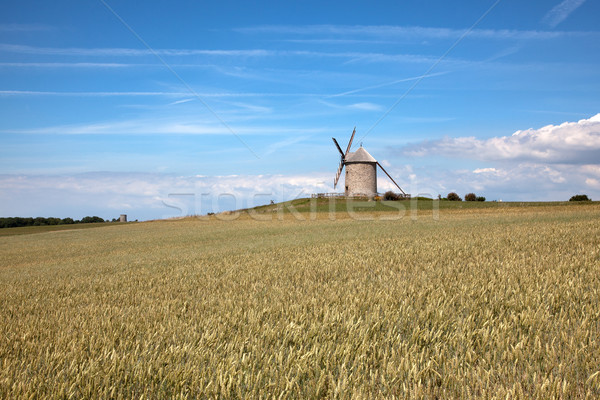 Windmill in Normandy Stock photo © nailiaschwarz