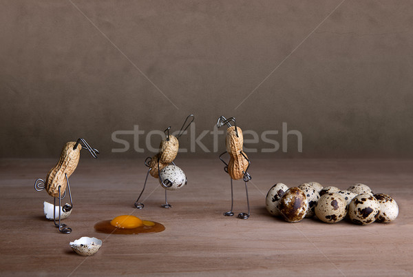 Stock foto: Einfache · Sachen · Osterhase · Erdnuss · Ostern · Eier