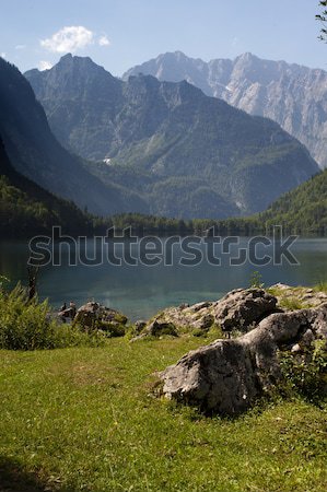 Au-dessus lac ciel soleil montagne montagnes [[stock_photo]] © nailiaschwarz