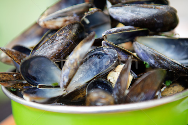 Cooked Mussels Stock photo © nailiaschwarz