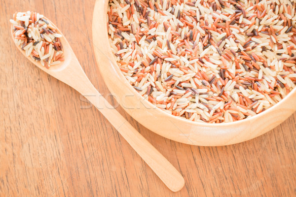 Stock photo: Multi whole grain of organic jusmine rice