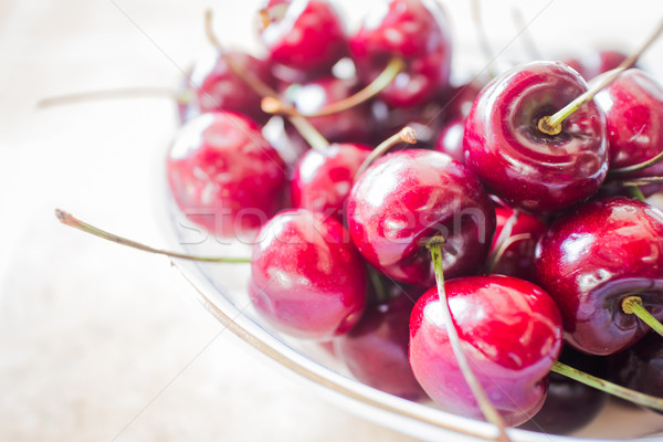Sweet ripe fresh cherry berries Stock photo © nalinratphi