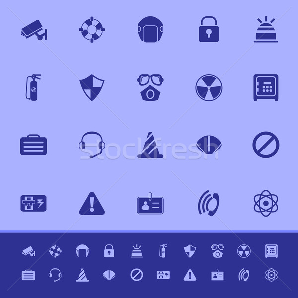 Safety color icons on blue background Stock photo © nalinratphi