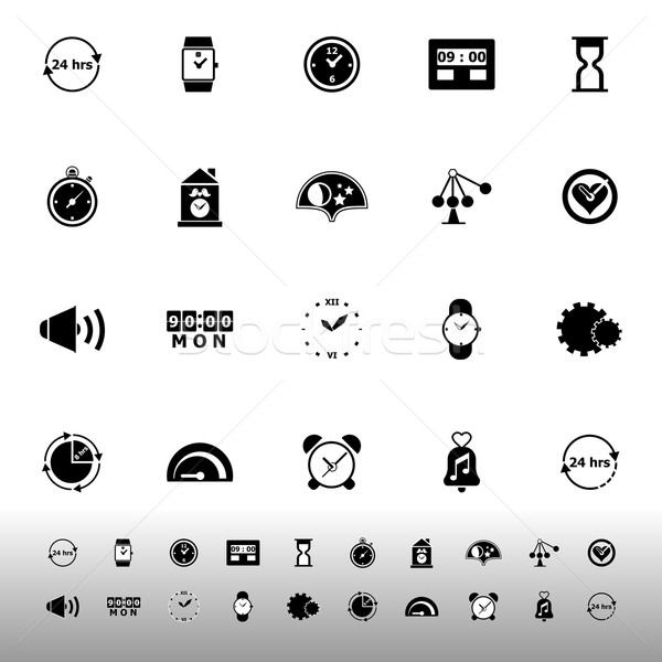 Time related icons on white background Stock photo © nalinratphi