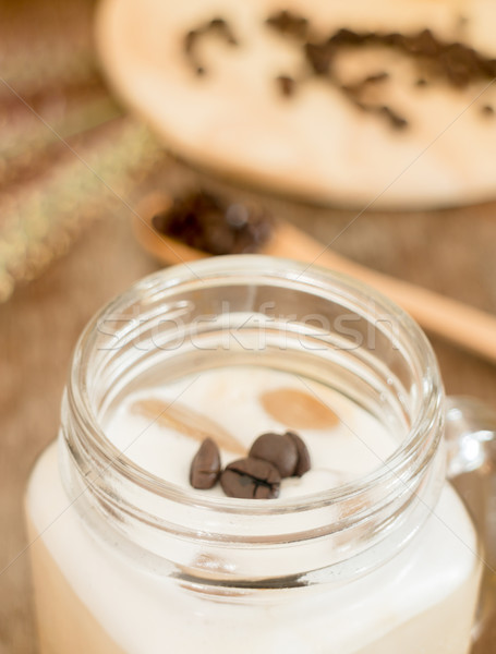 Frischen eisgekühlt Kaffee Milch hat Foto Stock foto © nalinratphi