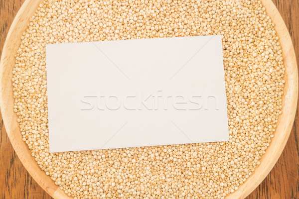 Organic quinoa grain and business card Stock photo © nalinratphi